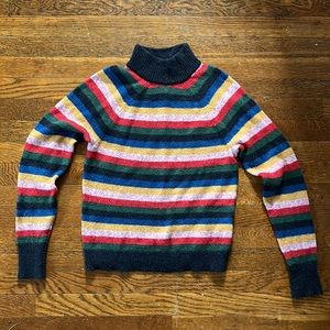 Abercrombie & Fitch Striped Mock-neck Sweater